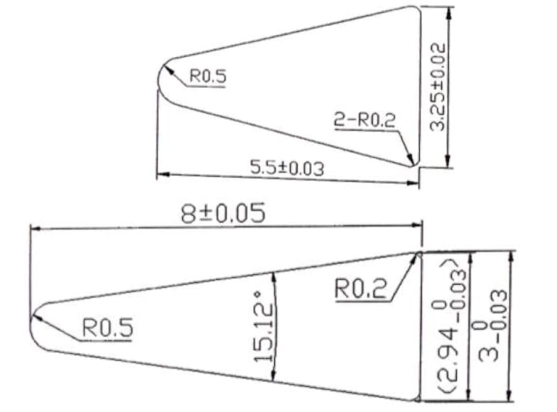 Logo of Detailed drawing of specifications for shaped metal bars